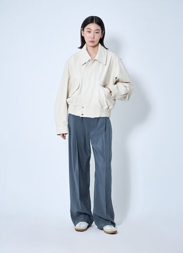 Leather Blouson Lemaire Leather Blouson Cream lem0260011