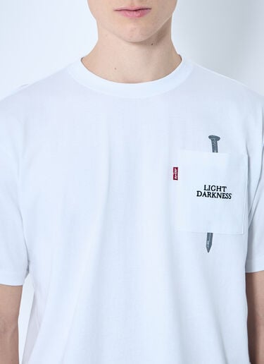 Levi's x Undercover 로고 프린트 티셔츠  화이트 leu0160008