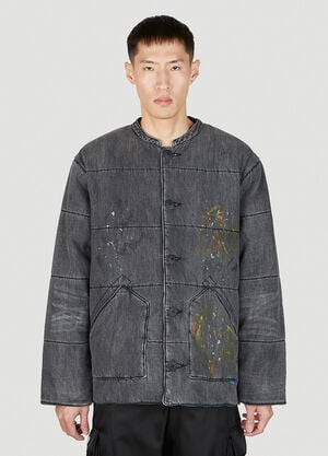 Liberaiders Paint Splatter Denim Jacket Grey lib0151003