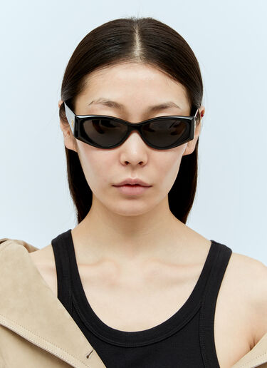 Miu Miu 徽标铭牌猫眼形太阳镜 黑色 lmu0253005