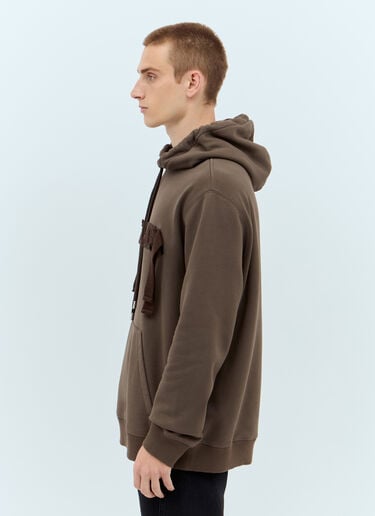 Lanvin Curb Hooded Sweatshirt Brown lnv0157001