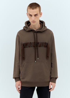 Lanvin Curb Hooded Sweatshirt Brown lnv0157001