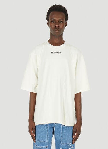 Logo Print Graphic T-Shirt Lourdes Logo Print Graphic T-Shirt Cream lou0149005