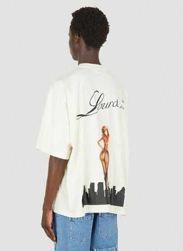 Logo Print Graphic T-Shirt Lourdes Logo Print Graphic T-Shirt Cream lou0149005
