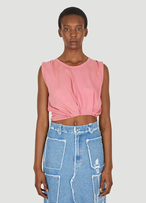Lourdes Gathered Top Pink lou0249003