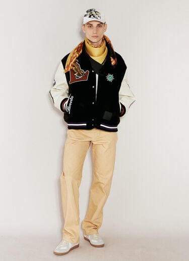 Varsity Jacket With Leather Sleeves Lanvin x Future Varsity Jacket With Leather Sleeves Black lvf0157002