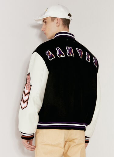 Varsity Jacket With Leather Sleeves Lanvin x Future Varsity Jacket With Leather Sleeves Black lvf0157002