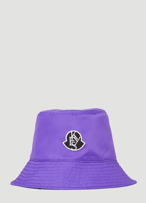Moncler x Alicia Keys Logo Patch Bucket Hat Purple mak0251007