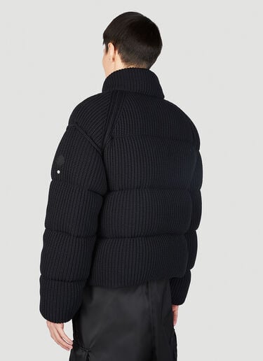 6 Moncler 1017 ALYX SM Ribbed Knit Puffer Jacket Black mal0151012