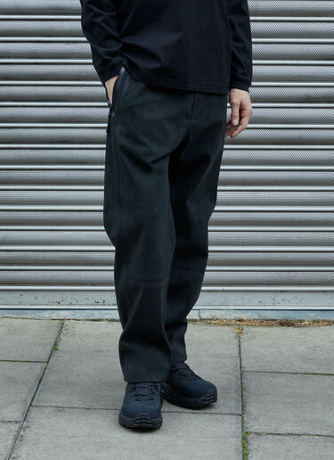 Massimo Osti Studio アルカンターラ®ラインドパンツ ブラック mao0158004