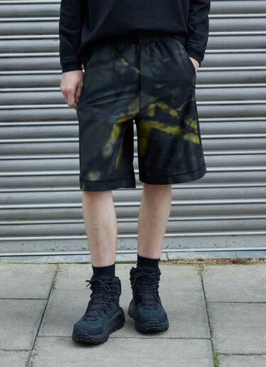 Massimo Osti Studio 카모플라쥬 버뮤다 쇼츠  블랙 mao0158021