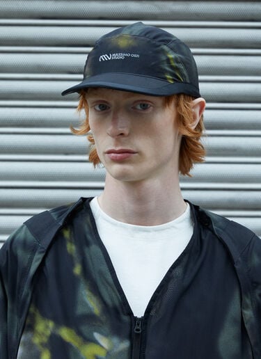 Logo Print Baseball Cap Massimo Osti Studio Logo Print Baseball Cap Black mao0158023