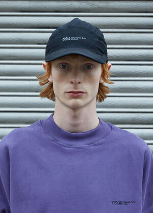 Massimo Osti Studio Logo Print Baseball Cap Black mao0158024