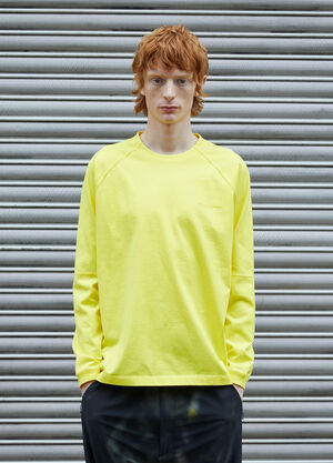 Massimo Osti Studio 徽标长袖 T 恤 黄色 mao0158026