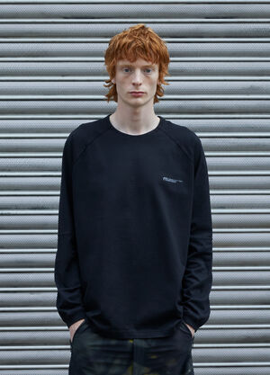 Massimo Osti Studio 徽标长袖 T 恤 黑色 mao0158028