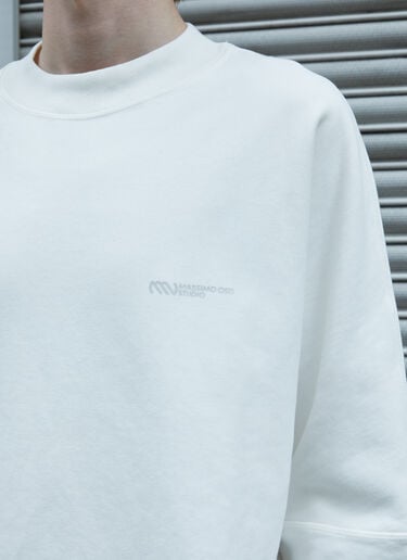 徽标运动衫 Massimo Osti Studio 徽标运动衫 白色 mao0158037