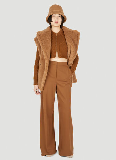 Max Mara 파스토 크롭 스웨터 브라운 max0250022