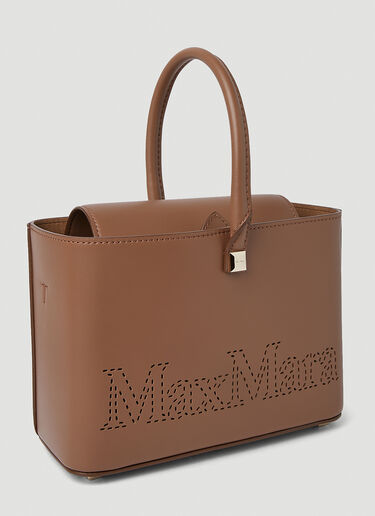 천공된 로고 쇼핑 핸드백 Max Mara 천공된 로고 쇼핑 핸드백 브라운 max0251028