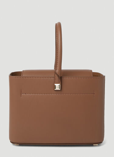 Max Mara 천공된 로고 쇼핑 핸드백 브라운 max0251028