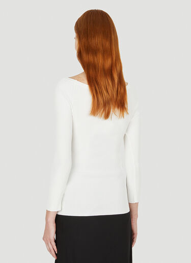 Max Mara 사투르노 스쿠프넥 탑 화이트 max0252005