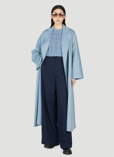Max Mara Cadmio Trench Coat Light Blue max0252046