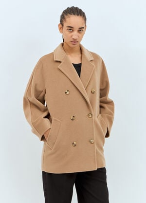 Max Mara Short 101801 Icon Coat Beige max0253018
