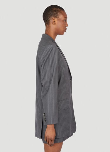 Max Mara ピンストライプウールブレザー グレー max0253039