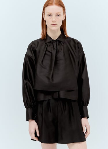 Shantung Silk And Cotton Shirt Max Mara Shantung Silk And Cotton Shirt Black max0255004