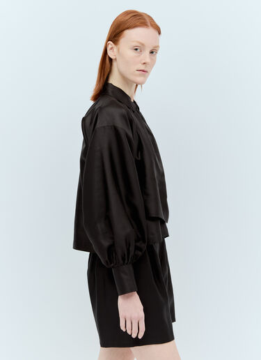 Shantung Silk And Cotton Shirt Max Mara Shantung Silk And Cotton Shirt Black max0255004