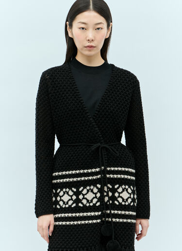 울과 캐시미어 가디건 Max Mara 울과 캐시미어 가디건 블랙 max0255011