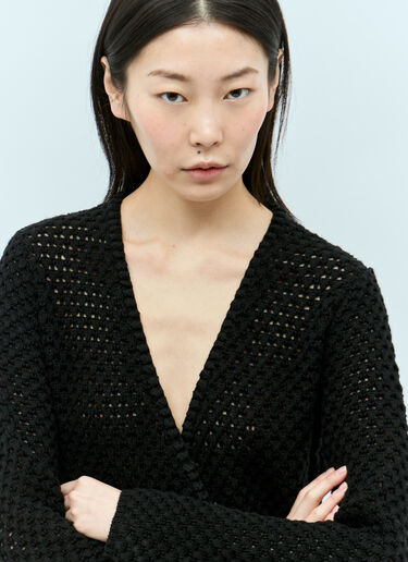 울과 캐시미어 가디건 Max Mara 울과 캐시미어 가디건 블랙 max0255011
