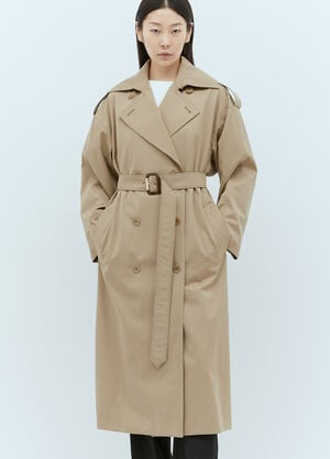 Max Mara 双排扣战壕风衣  米色 max0255020