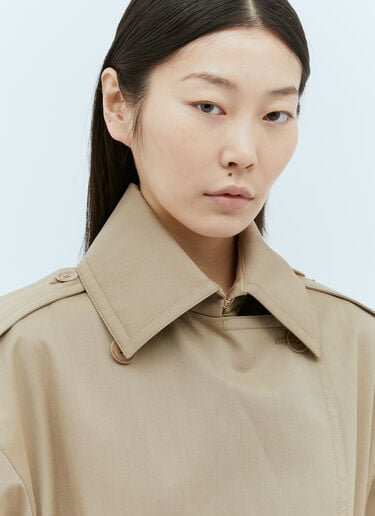 Max Mara Double-Breasted Trench Coat Beige max0255020