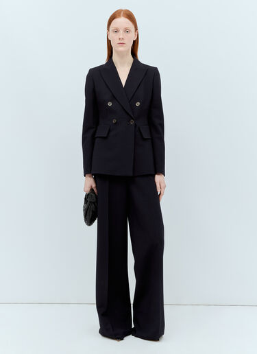 울 혼방 더블 브레스트 블레이저 Max Mara 울 혼방 더블 브레스트 블레이저 네이비 max0255021