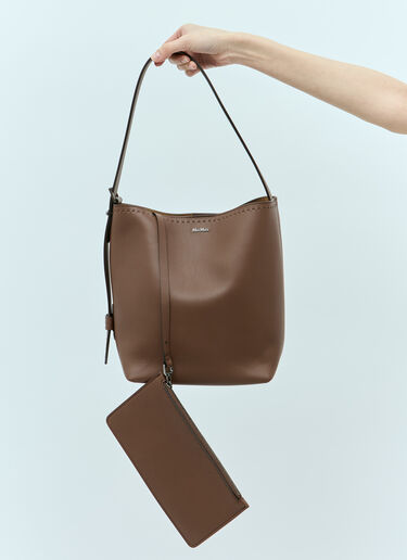 Max Mara 스몰 아르케티포 쇼핑백 브라운 max0255030