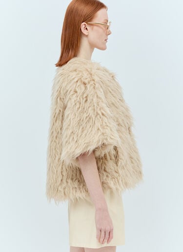 Long-Haired Wool Cape Max Mara Long-Haired Wool Cape Beige max0255038