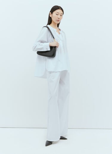 Max Mara Oversized Poplin Shirt White max0256032