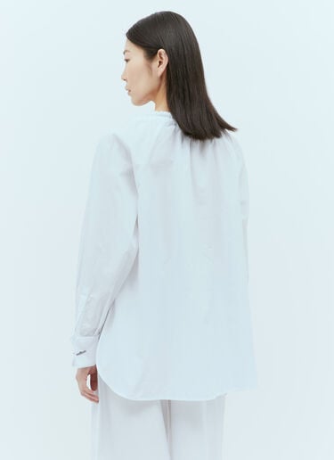 Max Mara Oversized Poplin Shirt White max0256032