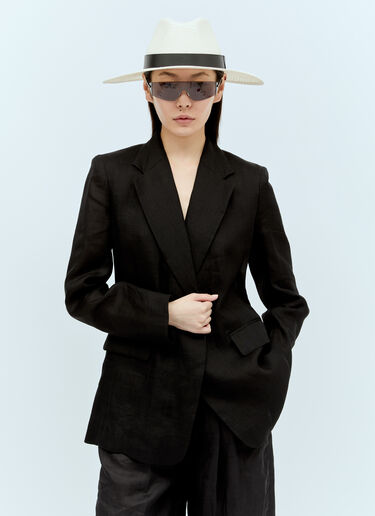 Max Mara 페이퍼 얀 모자 화이트 max0256035