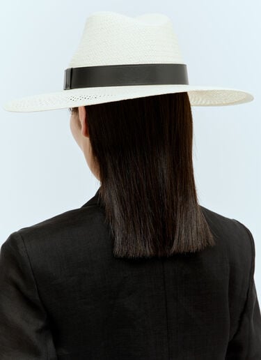 Max Mara 페이퍼 얀 모자 화이트 max0256035