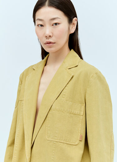 Oversized Canvas Blazer Max Mara Oversized Canvas Blazer Yellow max0256057