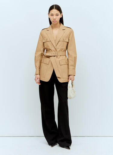 Max Mara Multiple Pocket Jacket Brown max0256073