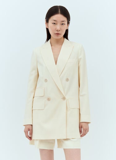 Max Mara ウールダブルブレストブレザー クリーム max0257015
