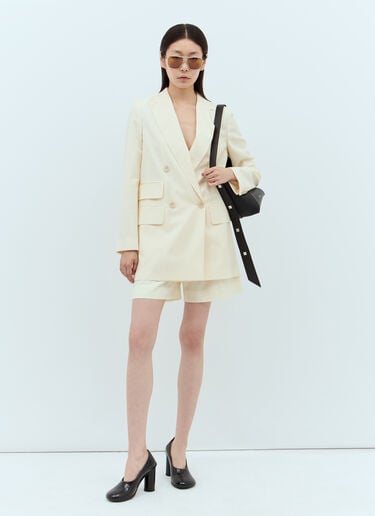 Max Mara ウールダブルブレストブレザー クリーム max0257015