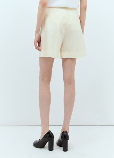 Wool Canvas Shorts Max Mara Wool Canvas Shorts Cream max0257016