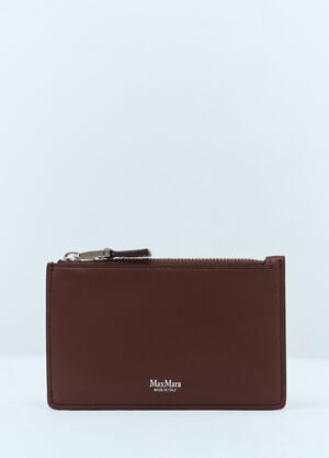Max Mara 로고 엠보싱 카드홀더  브라운 max0257051