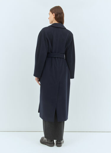 Max Mara ウール＆カシミア製ローブコート ブルー max0258001