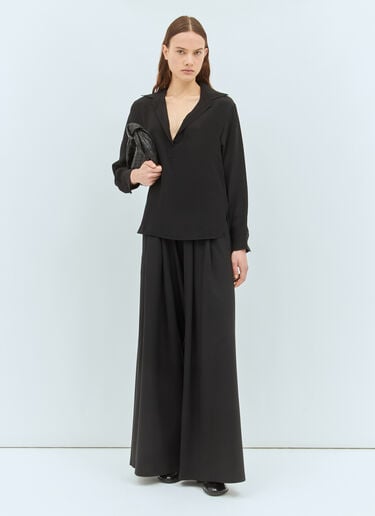 シルククレープデシンシャツ Max Mara シルククレープデシンシャツ ブラック max0258002