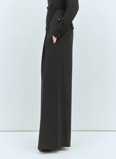 Max Mara Long Stretch Wool Pants Black max0258003
