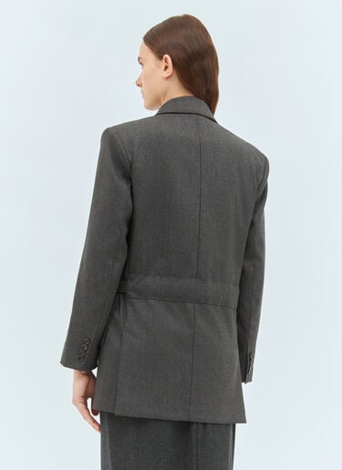 Max Mara ダブルブレストウールブレザー グレー max0258034